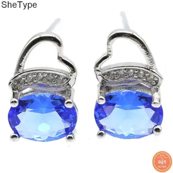13x8mm Luxury Created Rich Blue Violet Tanzanite Gift For Sister 925 Solid Sterling Silver Stud Earrings
13x8mm Luxury Created Rich Blue Violet Tanzanite Gift For Sister 925 Solid Sterling Silver Stud Earrings