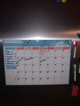 Magnético semanal planificador mensual de seco borrar pizarra nevera pegatina boletín placa 297MM * 420MM Tamaño de regalo 4 Pen 1 goma de borrar