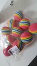 10Pcs Colorful Pet Rainbow Foam Fetch Balls Training Interactive Dog Funny Toy