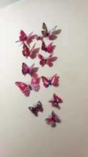 Wall-Stickers House-Decoration Living-Room Butterfly 12PCS Pvc 3d for High-Quality