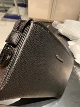 Cartera de cuero sintético con bloqueo de contraseña antirrobo para hombre, bolso de mano de gran capacidad, informal
