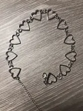 Gargantilla de eslabones con corazón hueco para mujer, collar dorado, cadena llamativa, regalo de fiesta, joyería para niña