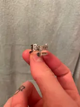 Anillo de boda de acero inoxidable con nombre de corazón y letras personalizadas para mujer, joyería de aniversario ajustable