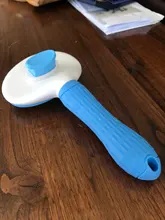 Eliminación de Peine cepillo para mascotas aseo gatos quitar pelo autolimpiante peine para pulgas para perros de peaje automático cepillo de pelo Trimmer