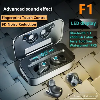 F1 Jerry Solution 5.1 2600mA Cabin Bluetooth Earphone LED Touch Control 9D Noise Reduction Waterproof Earpieces Wireless Earbuds
F1 Jerry Solution 5.1 2600mA Cabin Bluetooth Earphone LED Touch Control 9D Noise Reduction Waterproof Earpieces Wireless Earbuds