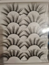 Pestañas postizas de pelo de visón falso, 5 pares, 8D, naturales/gruesas, largas, maquillaje, herramientas de extensión de belleza