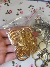 20 unids/lote llavero con 7 colores plateados 50mm de largo con división redonda llaveros al por mayor