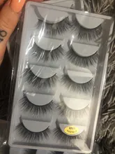 Multipack 3D Pelo de visón suave pesta?as postizas hechas a mano esponjosas pesta?as largas herramientas de maquillaje de ojos naturales Ojo de imitación las pesta?as 5 pares