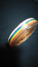 Cable-Wire Ribbon-Cable Rainbow-Ribbon Flat-Color 28AWG 10WAY 10P 5meters/Lot