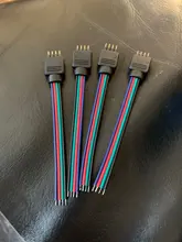 Cable de conexión para tira de luz LED RGB RGBW, Conector de luz macho y hembra de 4 pines y 5 pines, Cable de conexión para 5050 RGB RGBW