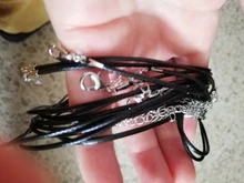 10 unids/lote 50cm 60cm Cadena de cuero negro collar 55cm + 5cm extensión de cadena langosta cierre DIY accesorios de joyería venta al por mayor 2mm