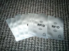 Funda de aluminio con bloqueo NFC para tarjetas de Anti RFID, funda con tarjetero, protección antirrobo para billetera plateada