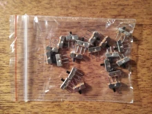 Interruptor 20 piezas de encendido y apagado, miniinterruptor deslizante SS12D00, SS12D00G3, 3 pines, 1P2T, 2 posiciones, Interruptor largo de manija de alta calidad: 3MM