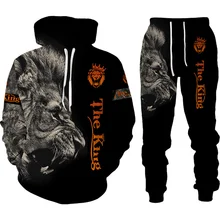 The King 3D Lion Printed Men's Hooded Sweatshirt Set Male Sportswear Tracksuits Long Sleeve Streetwear Men's Clothing Suits
The King 3D Lion Printed Men's Hooded Sweatshirt Set Male Sportswear Tracksuits Long Sleeve Streetwear Men's Clothing Suits