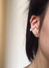 ZYZQ-pendientes de aro con flor de cristal estilo retro geométrico para mujer, aretes con Clip de estrella Color dorada, Clip no perforado, joyería aros para mujer