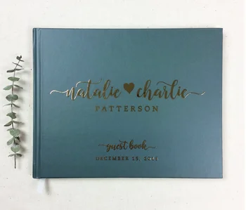 Custom Wedding Guest Book, personalize bride and groom names Real Foil hardcover Guestbook, gold baby shower photo album book 
Custom Wedding Guest Book, personalize bride and groom names Real Foil hardcover Guestbook, gold baby shower photo album book