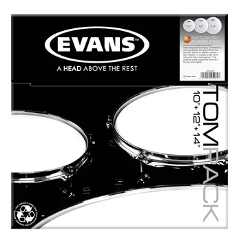 Etp-g2ctd-f G2 Coated Fusion set of plastic for volume drum, 10 "/12"/14 ", Evans