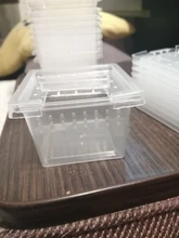 10x caja de alimentación jaula para reptil incubación contenedor tanque de cría claro vivero de reptiles terrario insecto caja de crianza comida alimentación Bo