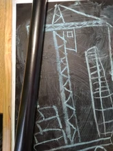 Pizarra de vinilo extraíble para la escuela, tablero de investigación Rescalable, tablero de mensajes, 45x100cm (sin tiza), 1 unidad