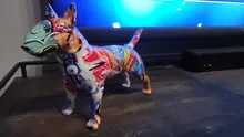 Dog-Crafts Bull-Terrier Office Home-Decoration Colorful Resin Modern Small Creative English