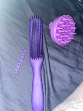 Cepillo de pelo para masaje, peine de pelo húmedo desenredante de 2a a 4c, rizado, Coily, mojado, seco, aceite, cabello grueso