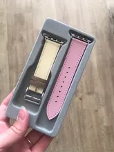 Correa de cuero de vaca 100% auténtico para Apple Watch 6 SE 5 4, correa de 42MM, 38MM, 44MM y 40MM para iWatch 6 5 4