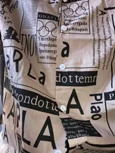 Camisas de Estilo Vintage para hombre, camisas masculinas con estampado de periódico, camisas de manga corta informales de 2021 algodón para vacaciones, camisa hawaiana 65%