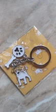 LLavero de aleación de Metal para hombre y mujer, colgante de perro, llavero de coche, bolso, llavero