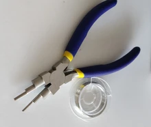 Juegos de herramientas de joyería DIY con Alicates de punta redonda de acero al carbono y cable de cobre para joyería DIY, colores mezclados F80