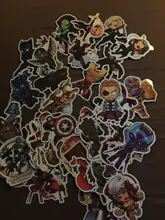 50 Uds de dibujos animados pegatinas Marvel bien los Vengadores etiqueta engomada impermeable equipaje Skateboard guitarra portátil pegatinas juguete de niño