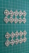 20 unids/lote planta árbol agujero doble encantos de cuerda de cadenas conector para pulsera collar de colgantes de la fabricación de la joyería DIY Accesorios
