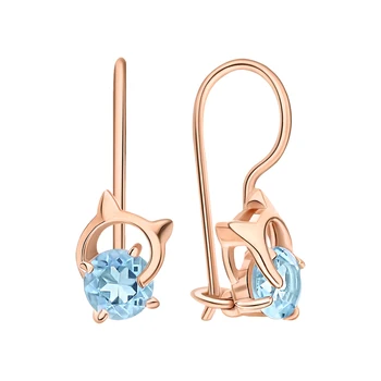 Gold earrings with Topaz sunlight sample 585
Gold earrings with Topaz sunlight sample 585