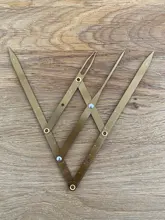 Medidor de cejas triangular de acero inoxidable, con regla para maquillaje permanente, plantilla, pinza de proporción dorada, herramientas de maquillaje