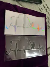 Sticker Funny Decorative Decal Motorcycle Heartbeat Fishing 3D