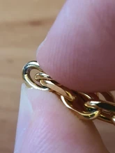 Collar ovalado de acero inoxidable para hombre y mujer, cadena cubana de 1,6/2,4/3/4/5mm, color dorado, joyería de alta calidad