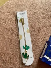 Colgante con cadena de Metal de gato Panda, marcador de páginas, suministros escolares y de oficina, 1 ud.