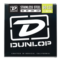 Dbs60120 set of strings for bass guitar, stainless steel. Steel, extra heavy drop, 60-120, Dunlop
Dbs60120 set of strings for bass guitar, stainless steel. Steel, extra heavy drop, 60-120, Dunlop