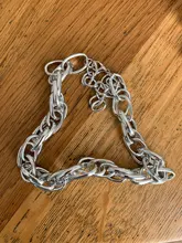 Gargantilla de cadena Punk para mujer, Collar de estilo Hip Hop, grande, grueso, de aluminio, dorado, cadena gruesa, joyería