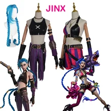 LoL Jinx Cosplay Costume Uniform Outfits Halloween Carnival Suit Blue Wig Party Costume Sexy Women Cos Costume
LoL Jinx Cosplay Costume Uniform Outfits Halloween Carnival Suit Blue Wig Party Costume Sexy Women Cos Costume
