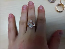 Tocona, 17 unids/set de lujo de cristal claro piedra conjuntos de anillos de boda para hombres y mujeres de la gota de agua flores el sol Geoemtric de joyería 8920