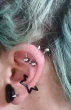 Pendientes de estrella hueca para niña, pendientes con tachuelas bohemios Vintage de cartílago falso, aretes de Clip para mujer, aretes punk rock