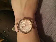 Conjunto de relojes con flores para mujer, pulsera de cuero, de cuarzo, informal, 2 uds.
