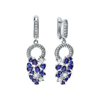 Silver earrings with cubic zirconia and Sapphire synthetic sunlight sample 925 test
Silver earrings with cubic zirconia and Sapphire synthetic sunlight sample 925 test