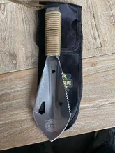 Pala pequeña con cuerda de nailon, pala manual multifuncional, Paleta portátil ligera de mochilero, herramientas de jardinería