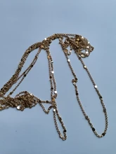 Collar de cadena de lentejuelas de 2 metros, cadena de cobre y Metal de oro y plata, accesorios para hacer componentes de joyería artesanal