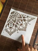 Rueda circular de Mandala 1/4 de 20x20cm, plantilla para pintura, libro de recortes colorear, plantilla decorativa de álbum en relieve