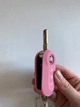 ZAD silicona set de fundas de piel para fiat 500 3 botones remoto llavero en blanco de las piezas de automóvil accesorios de colores