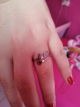 Anillo de boda de acero inoxidable con nombre de corazón y letras personalizadas para mujer, joyería de aniversario ajustable