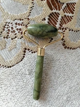 Rodillo masajeador Facial de piedra de Jade, raspador Gouache Natural, masajeador para cara, ojo, cuello, belleza, cuerpo de elevación, relajación, Gua Sha, herramienta de desintoxicación