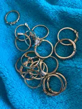 Tocona, 17 unids/set de lujo de cristal claro piedra conjuntos de anillos de boda para hombres y mujeres de la gota de agua flores el sol Geoemtric de joyería 8920